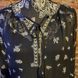 Black sheer oversized dress